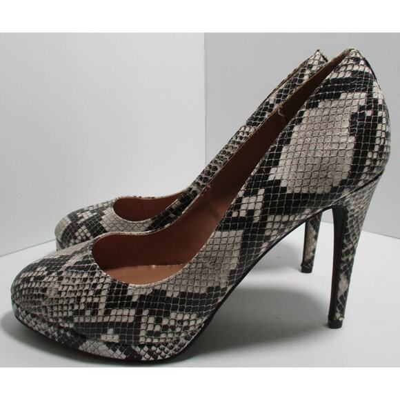 Anne Michelle Women's Faux Snake Skin 4.5" Slim Heel Pointed Toe Shoes NWOT 10 - Picture 4 of 9